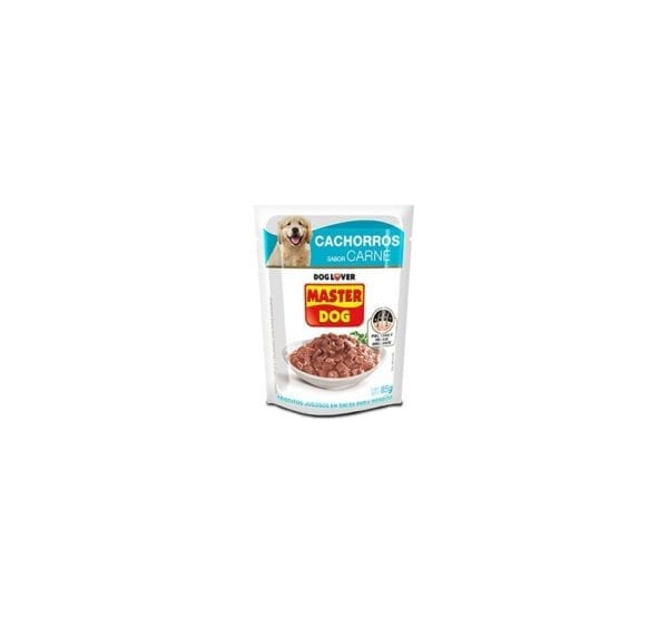 Master Dog Trocitos Jugosos Cachorro Carne x 20 unidades