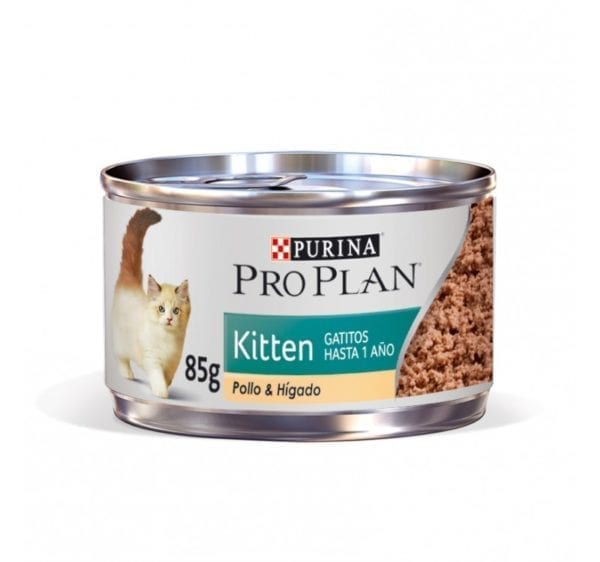 Pro Plan Lata Kitten Pollo & Hígado 85 gr x 24 unidades
