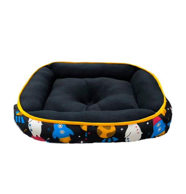 Cama Rectángular Negra Diseño Espacial 65 cm