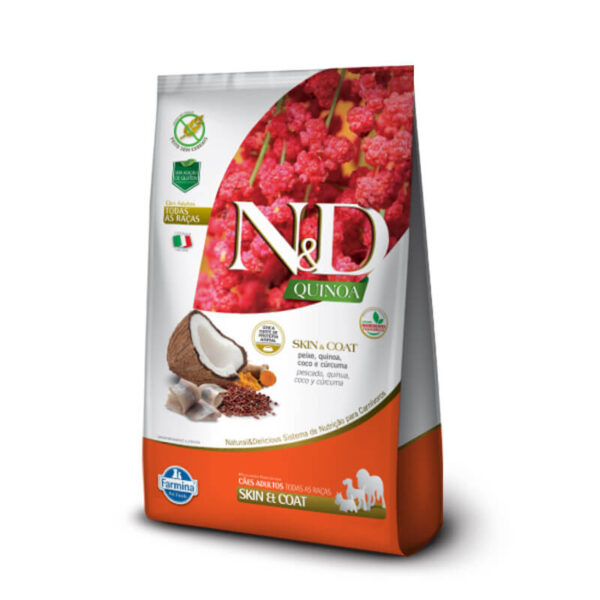 N&D Quinoa Canine Skin Coat Peixe 2.5 KG
