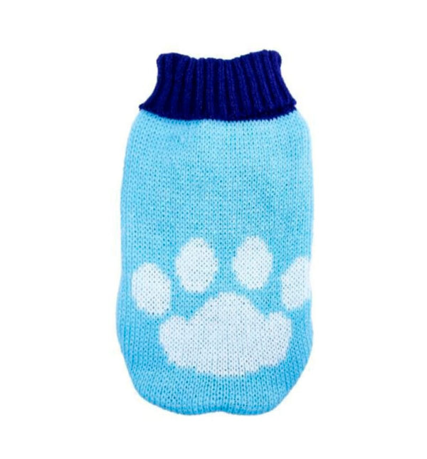 Chaleco Lana Patita Celeste Talla XXL