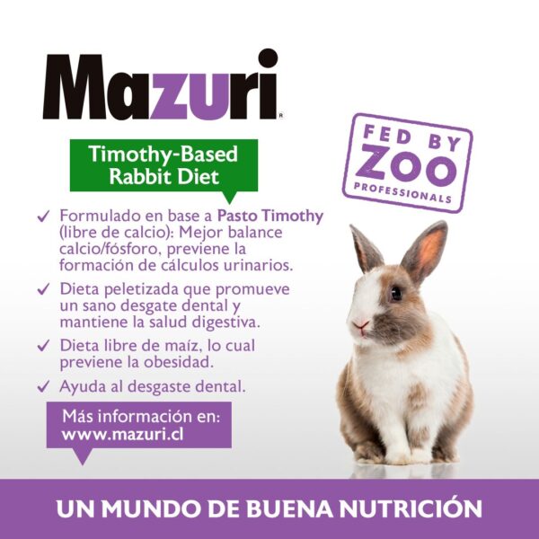 Mazuri Conejo Timothy-Based 1 KG - Imagen 3