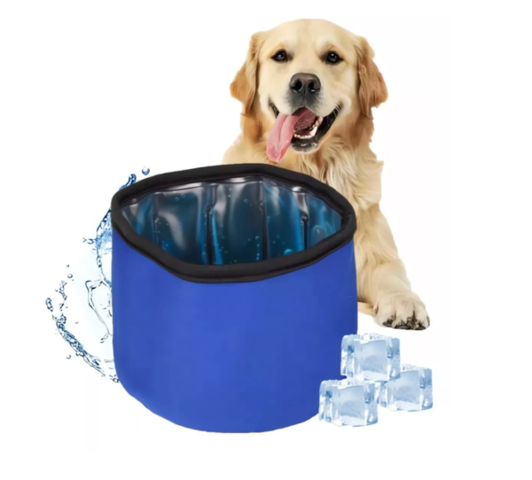 Bebedero Tazón Plato Mascotas Hielo Gel Refrescante 15x15x10 cm (79213)