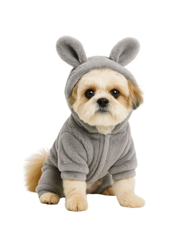 Ropa Mascotas Polar Conejo Gris Talla S