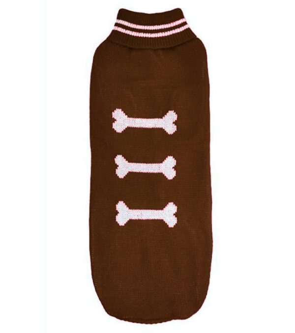 Chaleco Lana Huesitos Café Talla XXXL (79061)