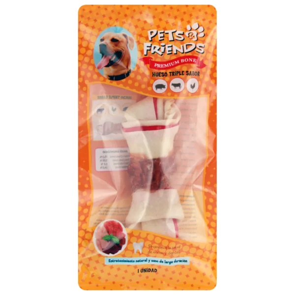 Hueso Triple Sabor M Pets Friends (5-6) (09511)