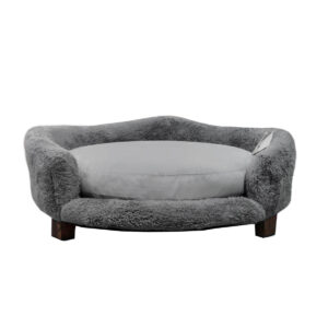 Cama Sofa Mascotas de Lujo Ovalado Negro Talla M