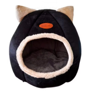 Cama Casa Iglu con Orejas Negro (7132-7131-7130)