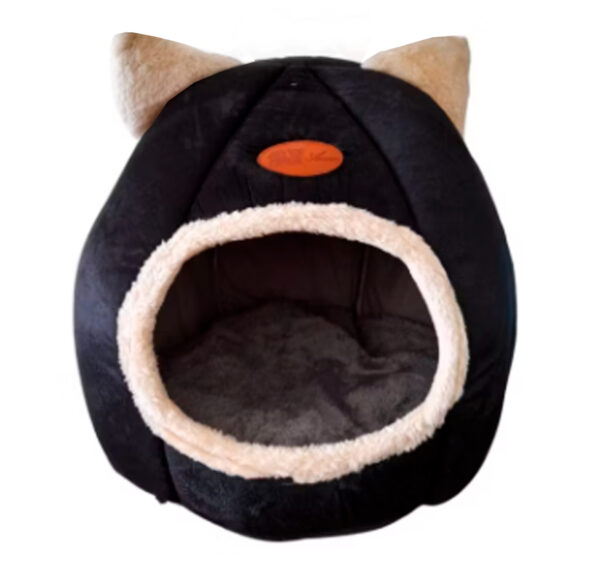 Cama Casa Iglu con Orejas Negro (7132-7131-7130)