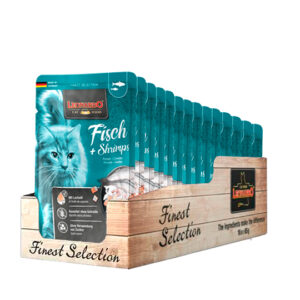 Sachet Leonardo Gato Pescado Camarones 16 Unidades