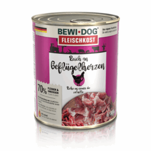 Lata BewiDog Rico en Corazón de Ave 800 GR