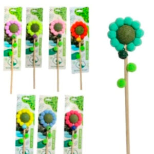 Juguete Gato Varilla Flor Cascabel Catnip (CTB-85)