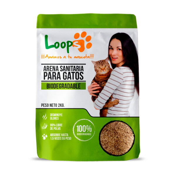 Display Arena Para Gatos Biodegradable Loops Natural 4x4,5 KG (18 KG)