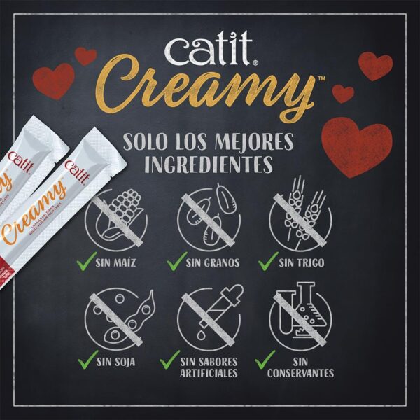 Snack Gato Catit Creamy Cremoso Pollo 40 GR Unidad (44451) - Imagen 3