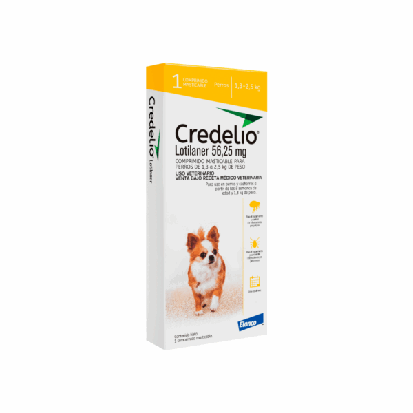 Comprimido Masticable Credelio 1.3-2.5 KG 56.25 mg 1 Comprimido