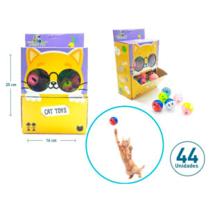 Set Caja 44 Pelotitas Para Gatos Colores (66484)