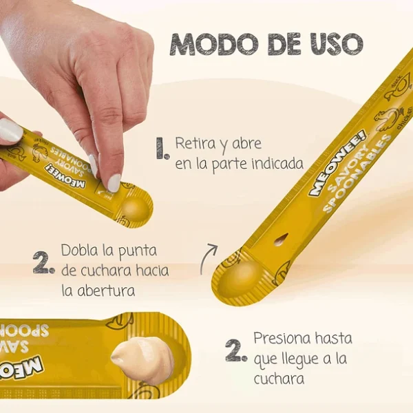 Snack Meowee Salmon Tuna & Shrimp 4 Tubos 56 GR (P-00009) - Imagen 3