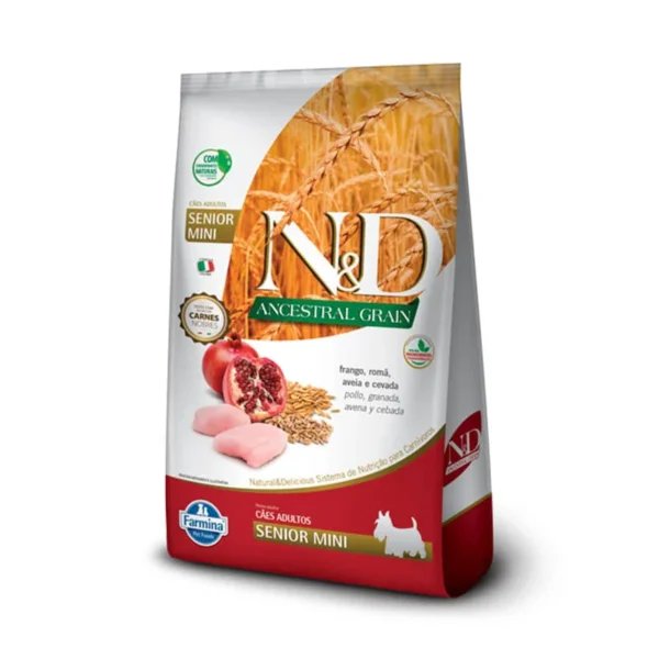 N&D Perro Ancestral Frango Adulto Senior Raza Pequeña 2.5 KG