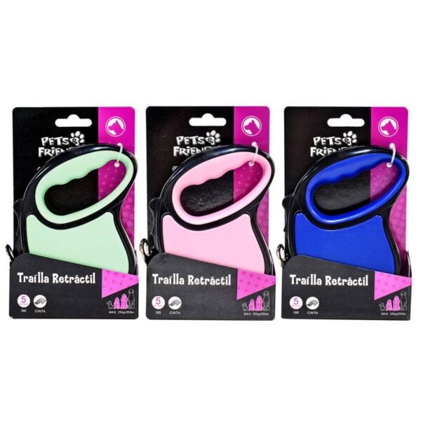 Correa Trailla Explorer Retráctil 5 mts Colores Surtidos (560934) - Imagen 2