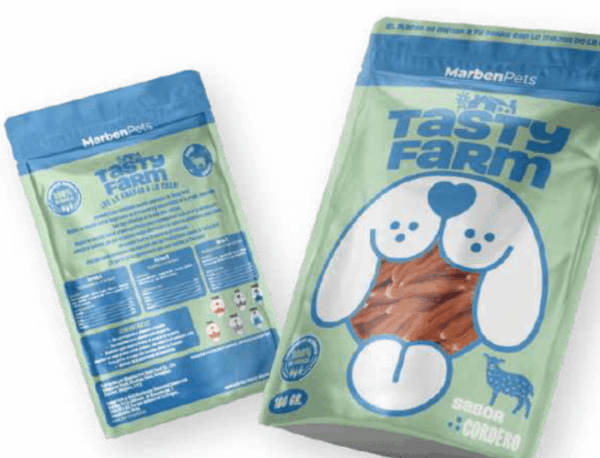 Snack Perro Tasty Farm Hueso Calcio envuelto en Cordero 100 GR (TF1043)