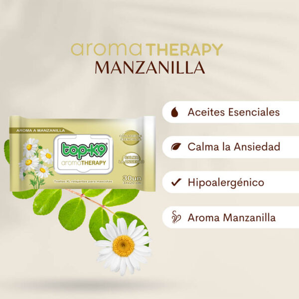 Toallitas Húmedas Therapy Manzanilla 30 Unidades Top K09 - Imagen 2