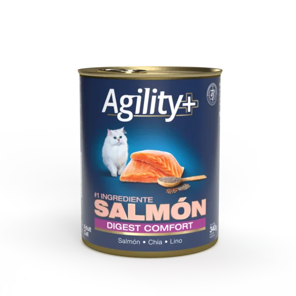 Lata Agility Gato Adulto Salmón Digest Confort 340 GR