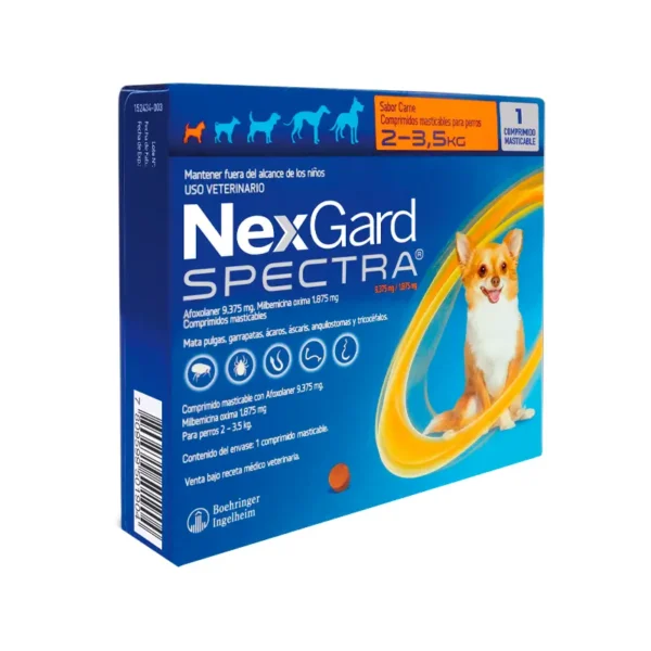 Nexgard Spectra 2 A 3.5 KG 1 Comprimido - Imagen 2