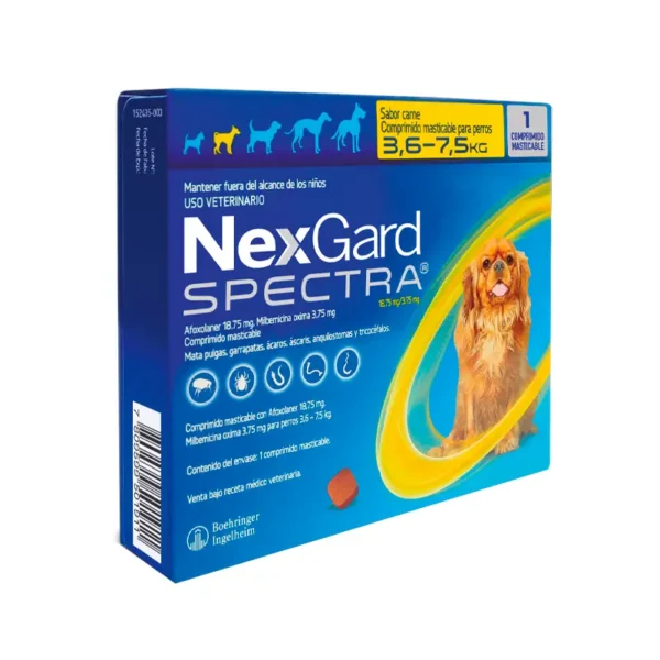 Nexgard Spectra 3.6 A 7.5 KG 1 Comprimido - Imagen 2