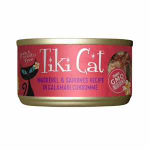 Lata Tiki Cat Mackerel & Sardina In Calamar Consome 80 GR