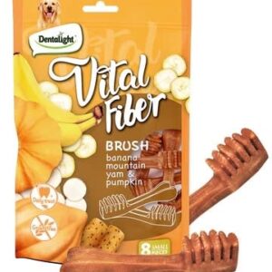Snack dental para Perro Vital Fiber Brush Banana 8 Unidades (10080)