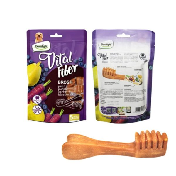 Snack dental para Perro Vital FIber Brush Pera 5 Unidades (10103) - Imagen 2