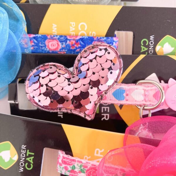 Collar Wonder Cat Rosas y Corazón (PQ-016) Unidad - Imagen 6