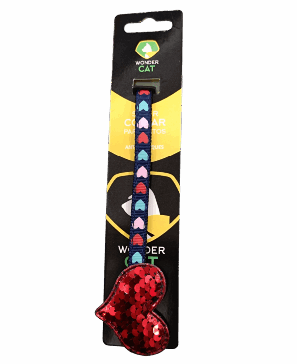 Collar Wonder Cat Rosas y Corazón (PQ-016) Unidad - Imagen 2