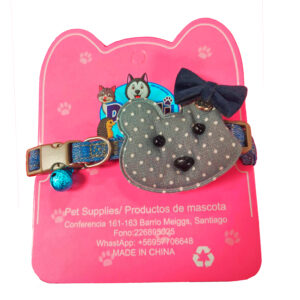 Collar Peluche Osito Gris (7064)