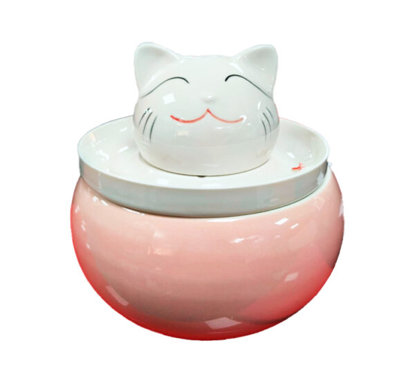 Fuente Bebedero de Agua Eléctrico Cerámico para Gatos (0064)