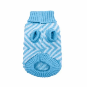 Chaleco Lana Lineas Celeste Talla XXL (74701)