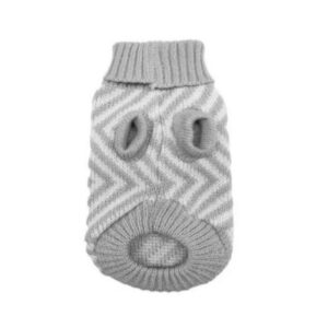 Chaleco Lana Lineas Gris Talla S (74701)
