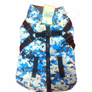 Parka Diseño Militar Azul Talla M