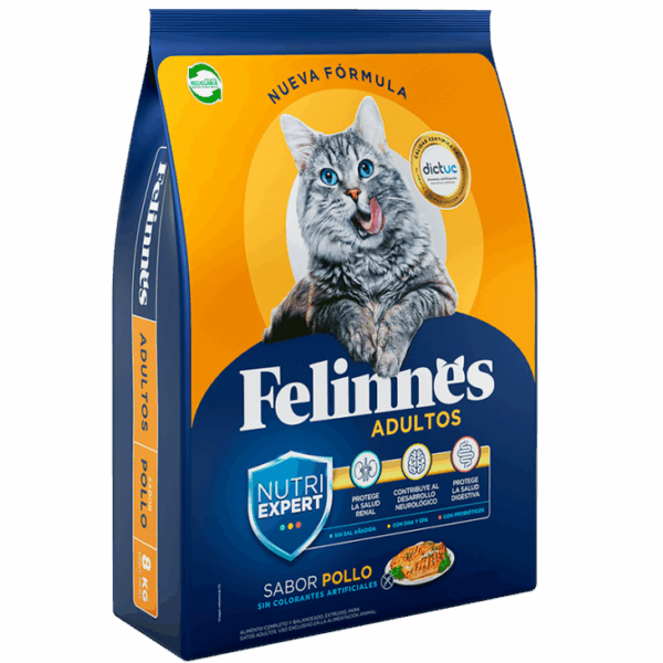 Alimento Felinnes Premium Gato Pollo 8 KG