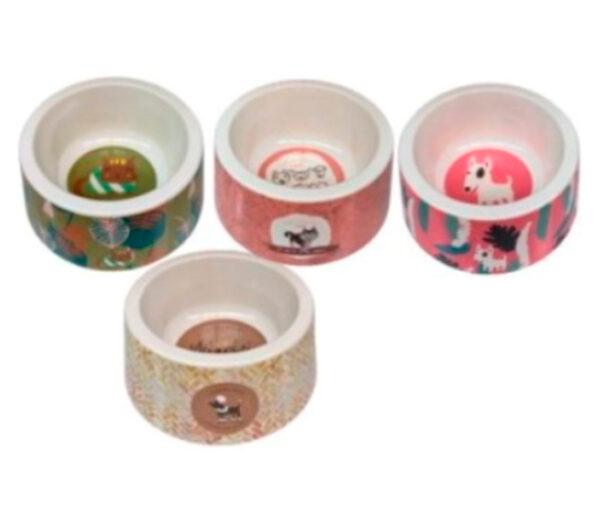 Plato Mascotas Melamina Diseños Divertidos 350 ml (BO-3060) - Imagen 2