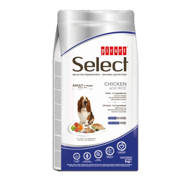 Picart Select Dog Adult 7+ Senior Chicken & Rice 3 KG