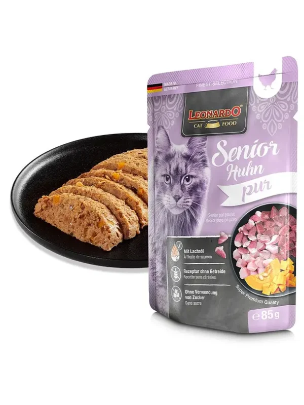 Caja Sachet Leonardo Gato Senior Ave 85 Gr 16 Unidades - Imagen 2