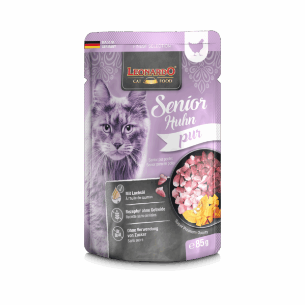 Caja Sachet Leonardo Gato Senior Ave 85 Gr 16 Unidades - Imagen 3